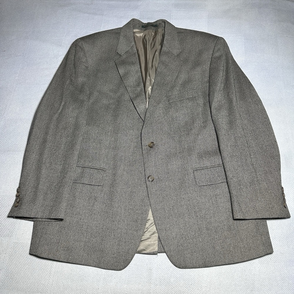 Vintage Chaps Ralph Lauren‎ Blazer 48R Brown Lambswool Two Button Jacket